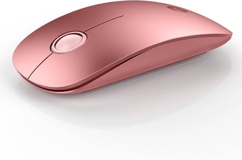 RAPIQUE Bluetooth Wireless Mouse - (BT5.1+USB) Dual Connectivity, Quiet Click, Low Power, and 1600 DPI, Portable Cordless Mouse for Mac, Laptop, MacBook Pro/Air, iPad (Rose Gold) - Image 1